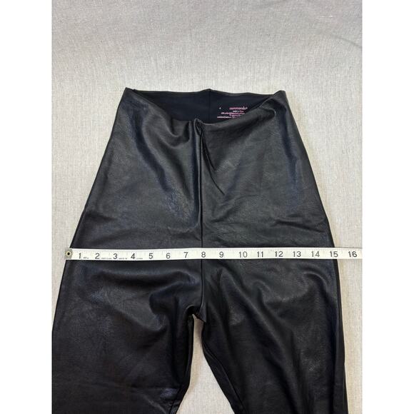 Commando women’s black Faux Leather Flare Crop legging size small slimming - Picture 7 of 12